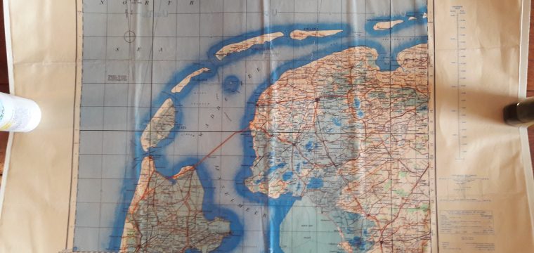 Engelse kaart uit 1942 Friesland/kop Noord Holland