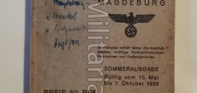 Amtlicher Taschenfahrplan Deutsche Reichsbahn Teil II Magdeburg – Sommerausgabe 1939