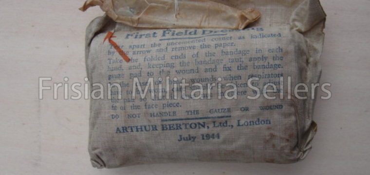 First field dressing, Arthur Berton, London July ’44