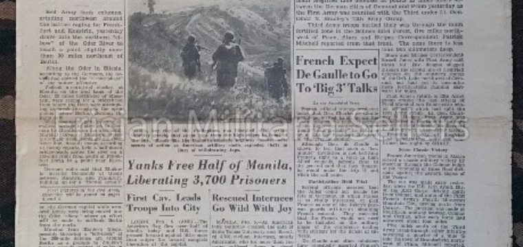U.S. WW2 Newspaper : The stars and stripes 6 feb 1945