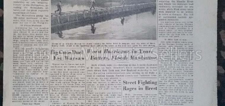 U.S. WW2 Newspaper : The stars and stripes 16 sept 1944 Nancy Falls to 3rd Army
