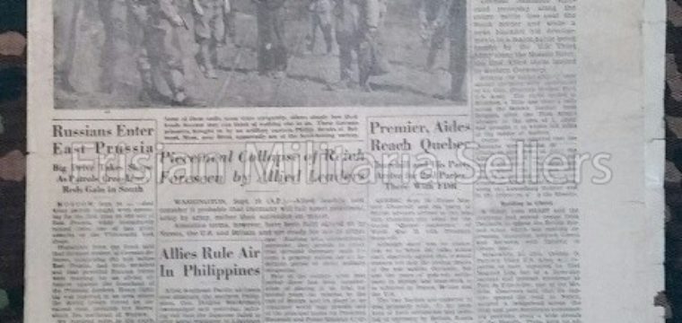 U.S. WW2 Newspaper : The stars and stripes 11 sept 1944