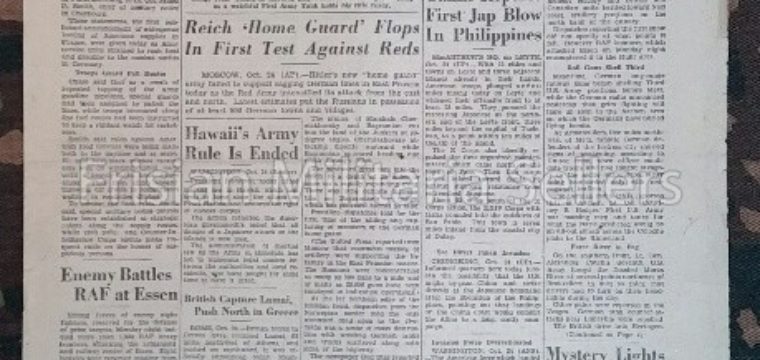U.S. WW2 Newspaper : The stars and stripes 25 okt 1944