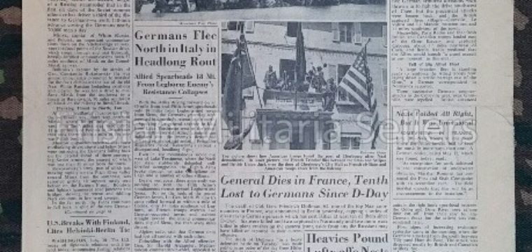U.S. WW2 Newspaper : The stars and stripes 1 july 1944 Caen/Normandië