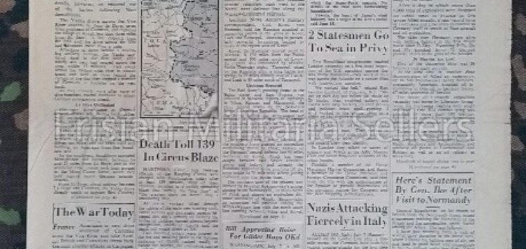 U.S. WW2 Newspaper : The stars and stripes 8 july 1944