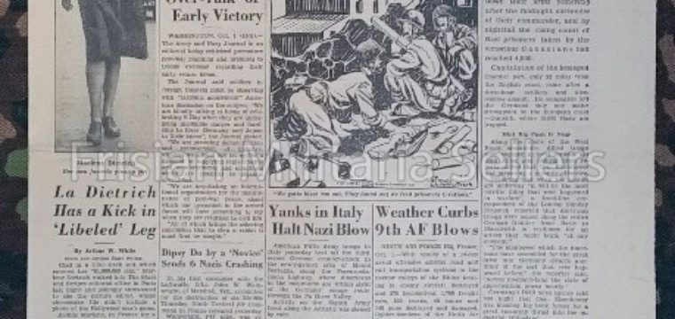 U.S. WW2 Newspaper : The stars and stripes 2 Okt. 1944 Calais Falls to Canadians