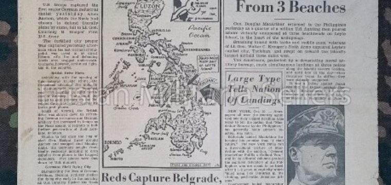 U.S. WW2 Newspaper : The stars and stripes 21 Okt. 1944 Aachen Falls to 1st Army