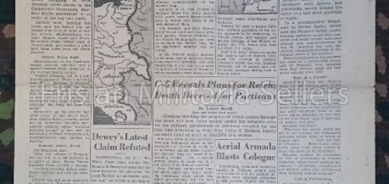 U.S. WW2 Newspaper : The stars and stripes 19 Okt. 1944